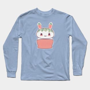 Kawaii Bunny In A Cupcake Long Sleeve T-Shirt